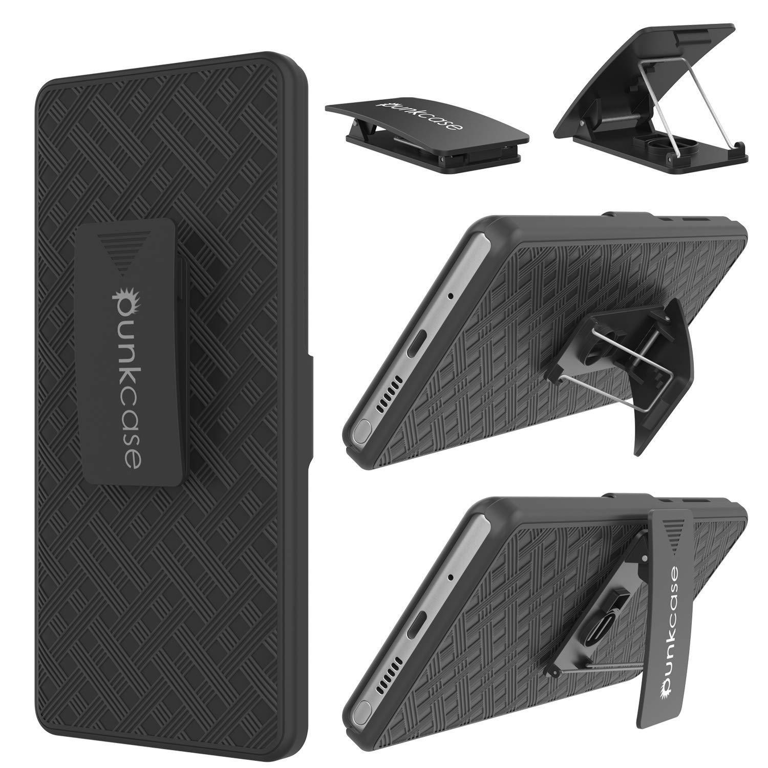 PunkCase Galaxy Note 20 Case with Screen Protector, Holster Belt Clip & Built-in Kickstand [Black]