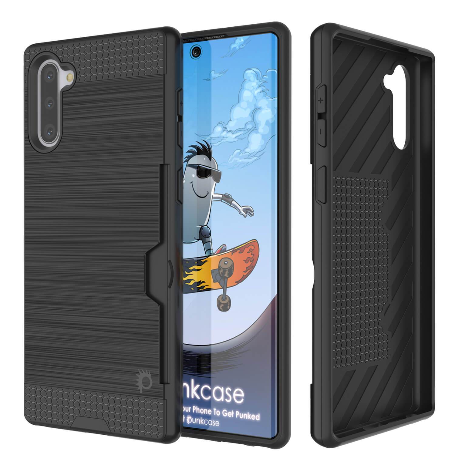 Galaxy Note 10+ Plus Case, PUNKcase [SLOT Series] Slim Fit  Samsung Note 10+ Plus [Black]