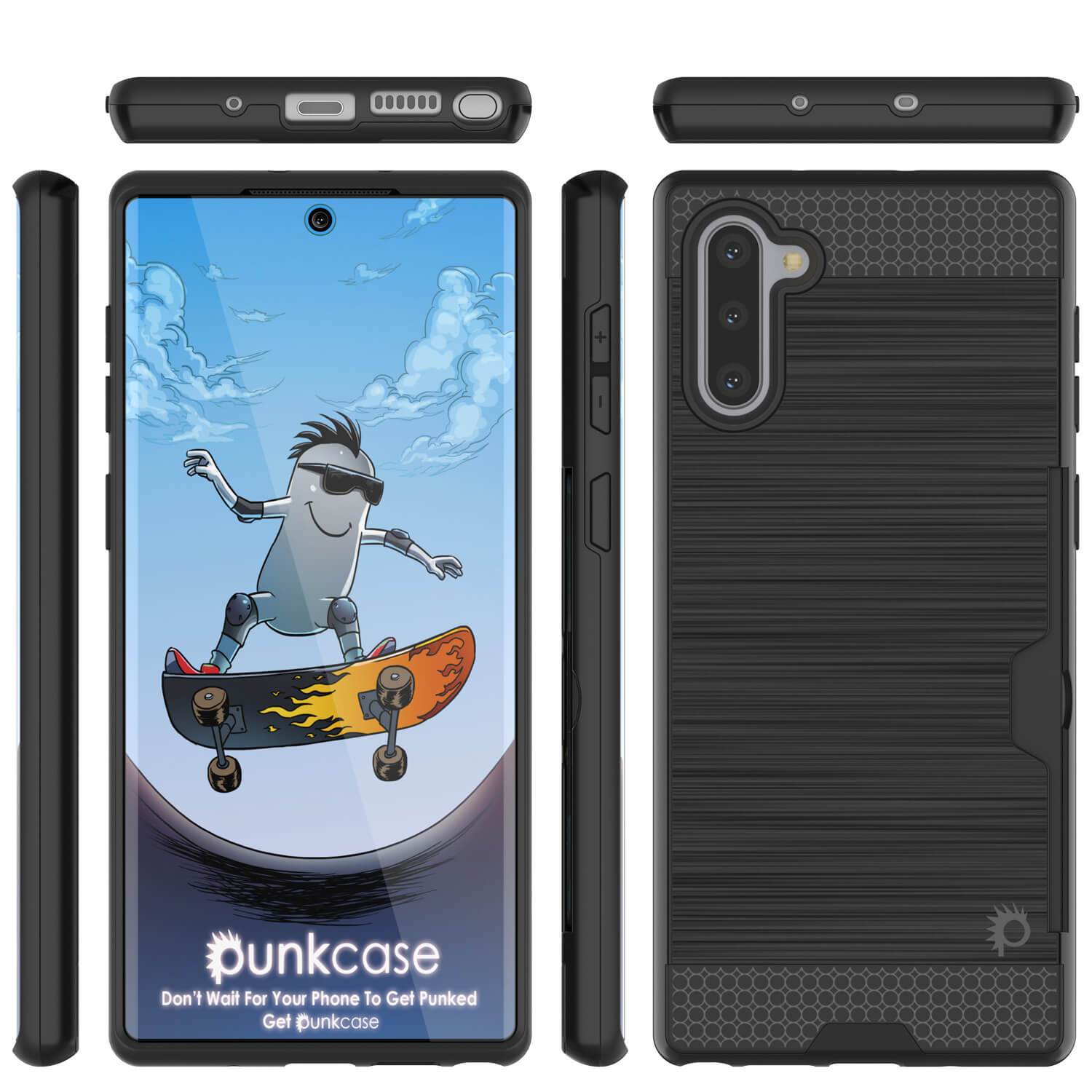 Galaxy Note 10+ Plus Case, PUNKcase [SLOT Series] Slim Fit  Samsung Note 10+ Plus [Black]