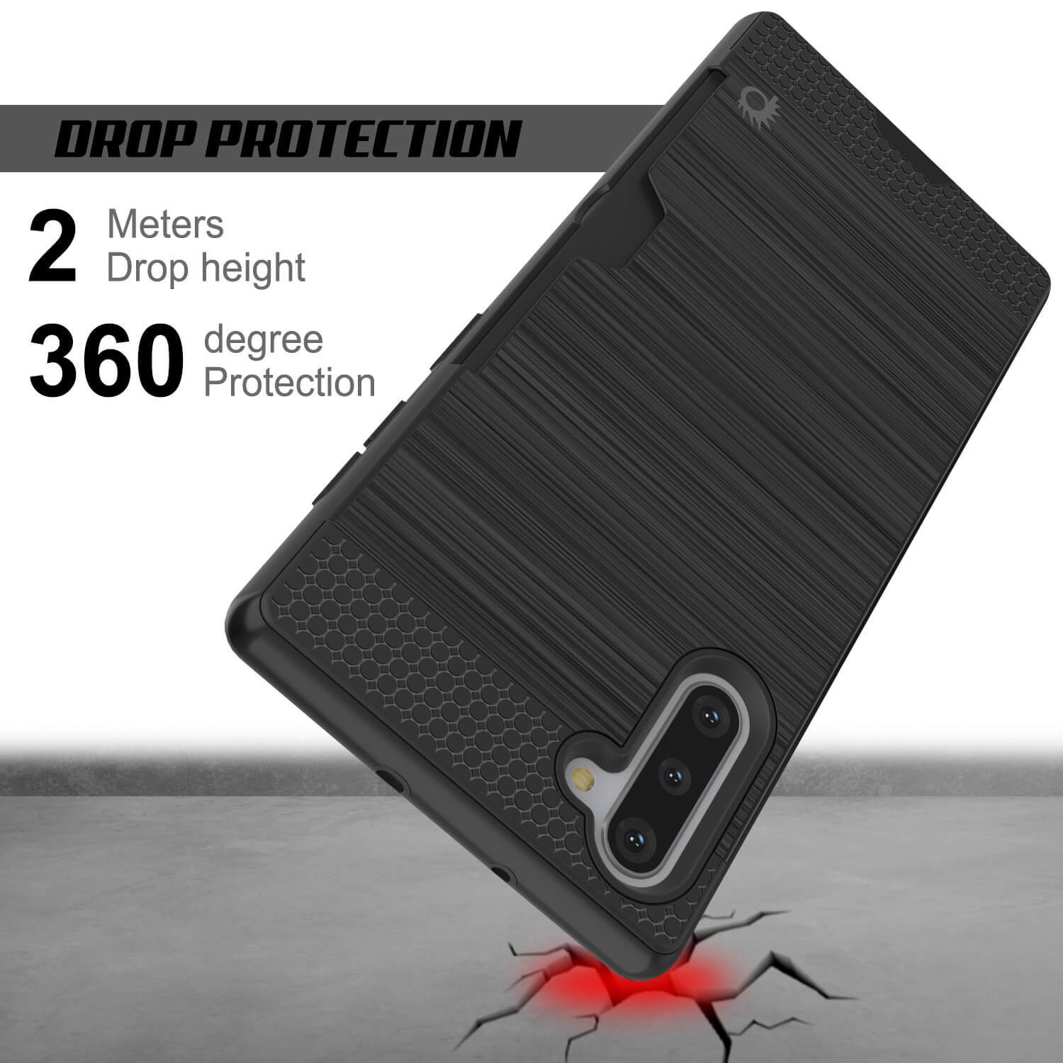Galaxy Note 10+ Plus Case, PUNKcase [SLOT Series] Slim Fit  Samsung Note 10+ Plus [Black]