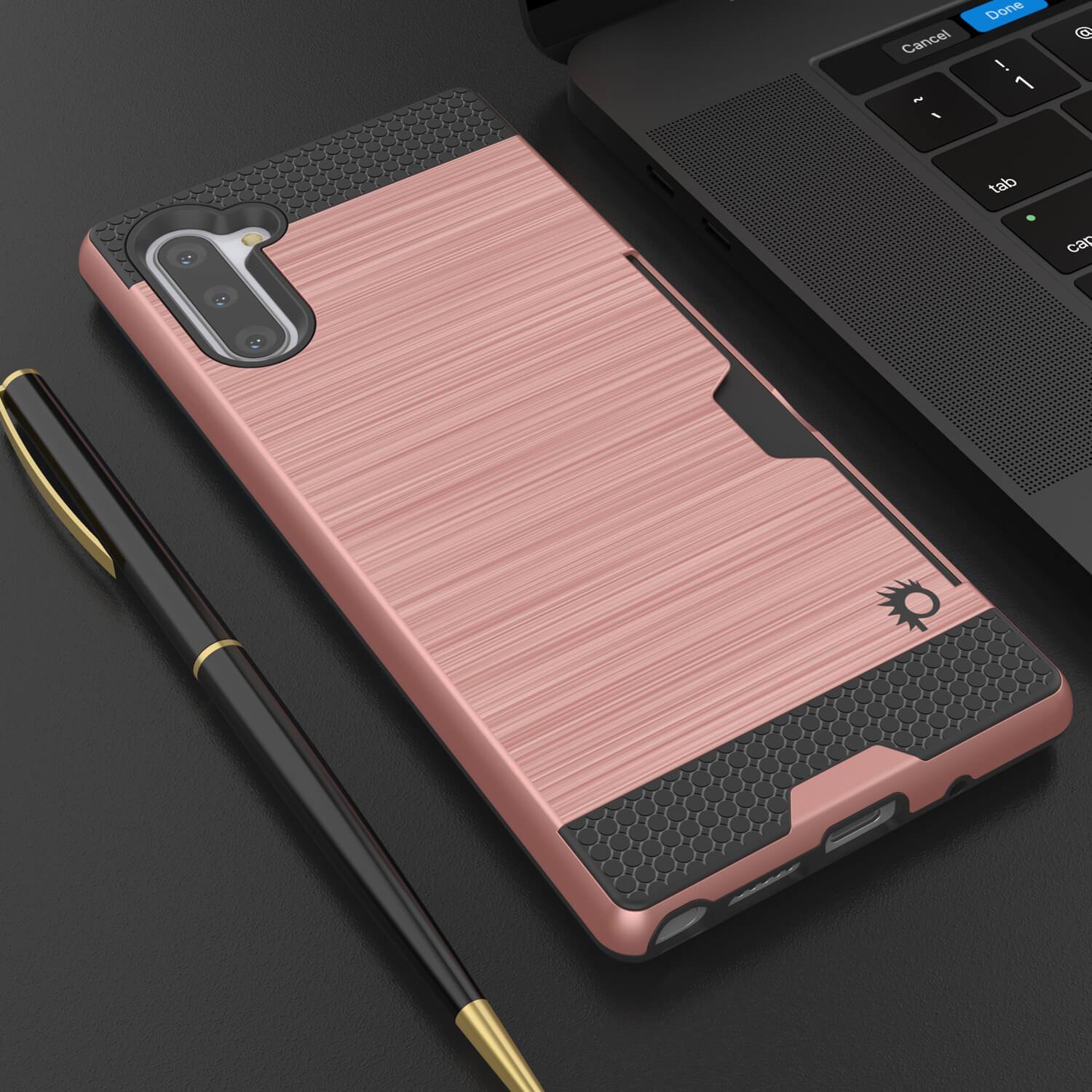 Galaxy Note 10+ Plus Case, PUNKcase [SLOT Series] Slim Fit  Samsung Note 10+ Plus [Rose Gold]