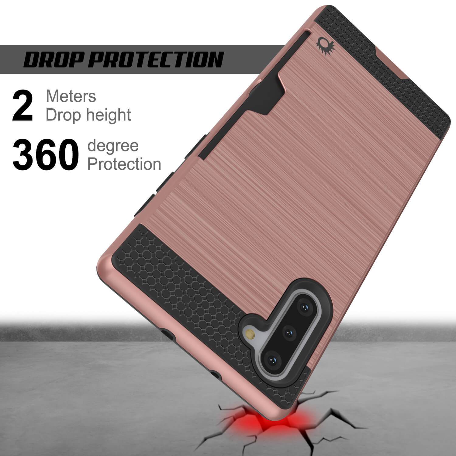 Galaxy Note 10+ Plus Case, PUNKcase [SLOT Series] Slim Fit  Samsung Note 10+ Plus [Rose Gold]