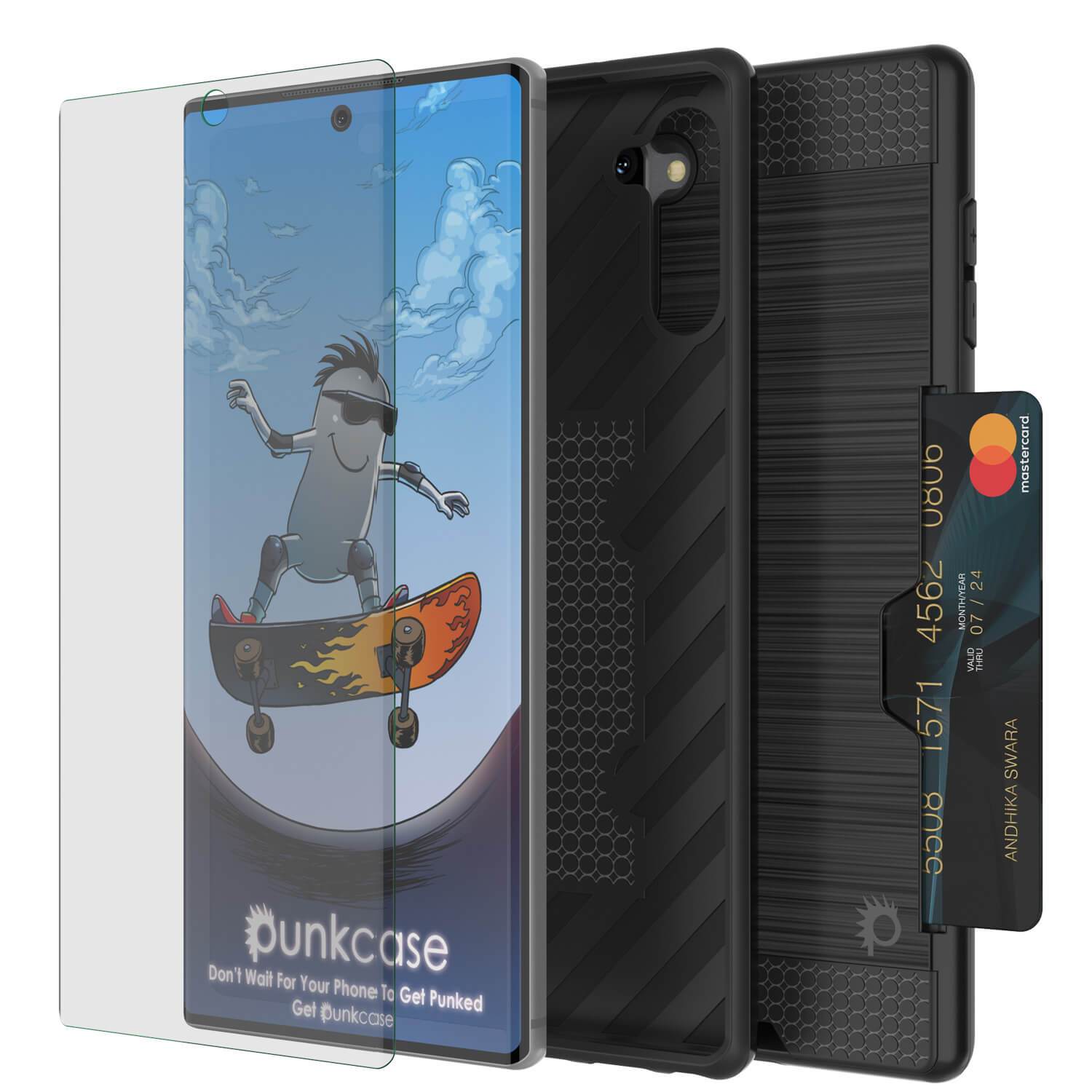 Galaxy Note 10+ Plus Case, PUNKcase [SLOT Series] Slim Fit  Samsung Note 10+ Plus [Black]