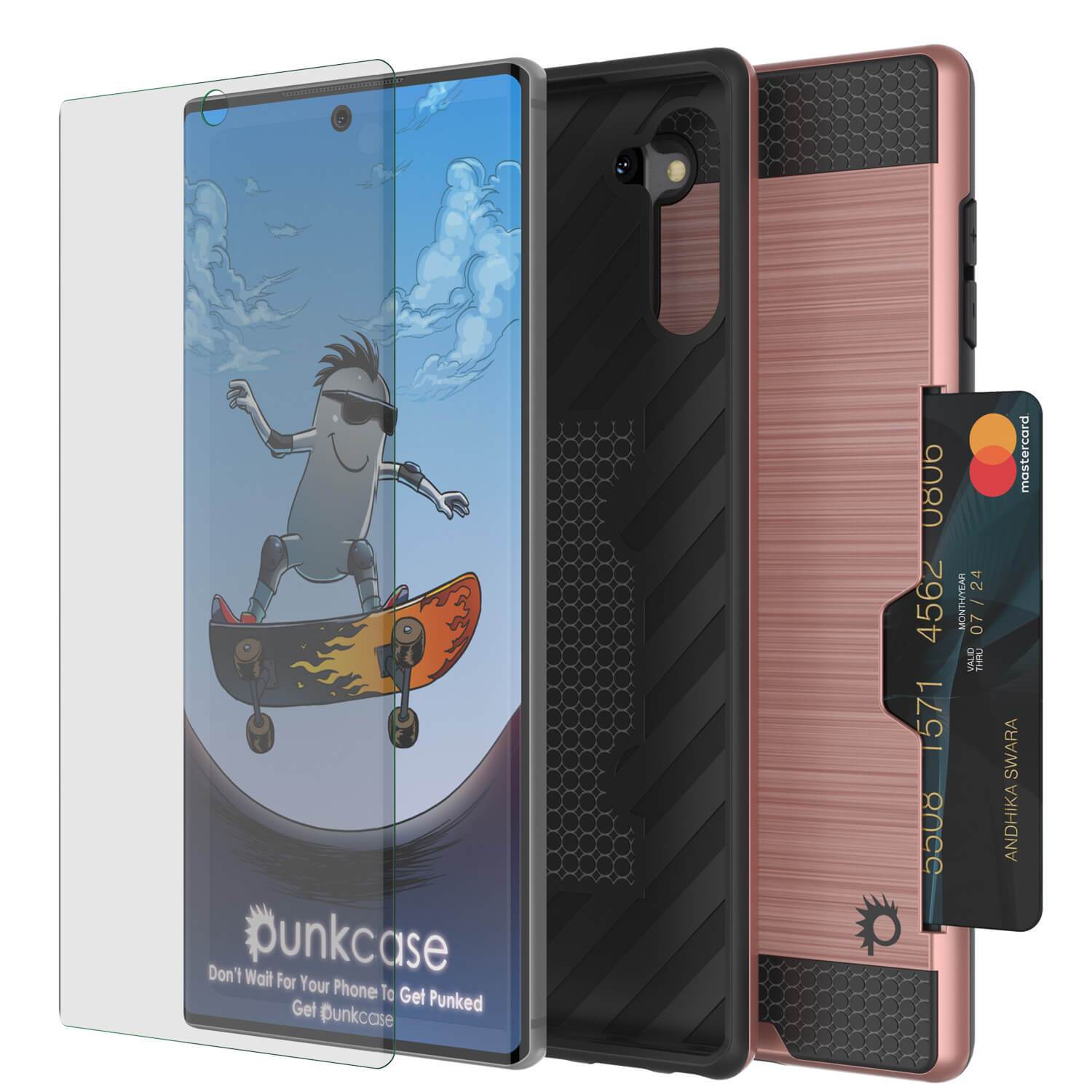 Galaxy Note 10+ Plus Case, PUNKcase [SLOT Series] Slim Fit  Samsung Note 10+ Plus [Rose Gold]