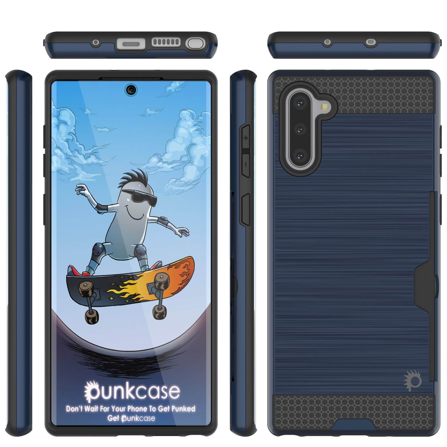 Galaxy Note 10 Case, PUNKcase [SLOT Series] Slim Fit  Samsung Note 10 [Navy]