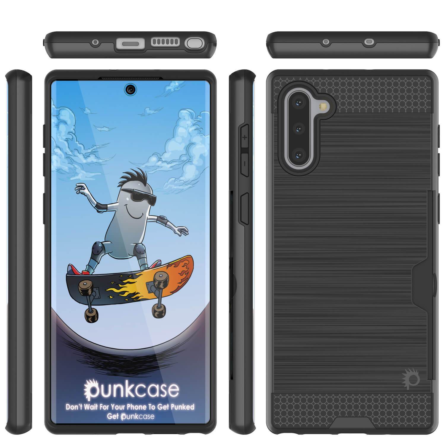 Galaxy Note 10 Case, PUNKcase [SLOT Series] Slim Fit  Samsung Note 10  [Dark Grey]