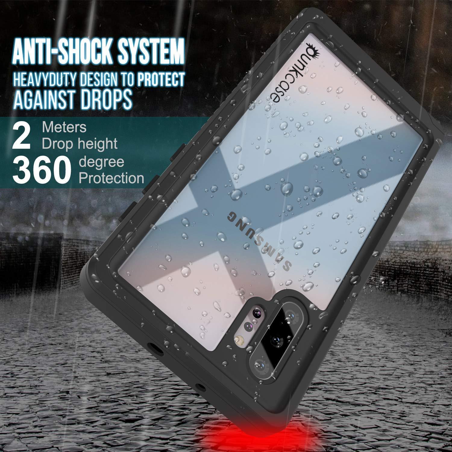 Galaxy Note 10+ Plus Case, Punkcase [Extreme Series] Armor Cover W/ Built In Screen Protector [Black]