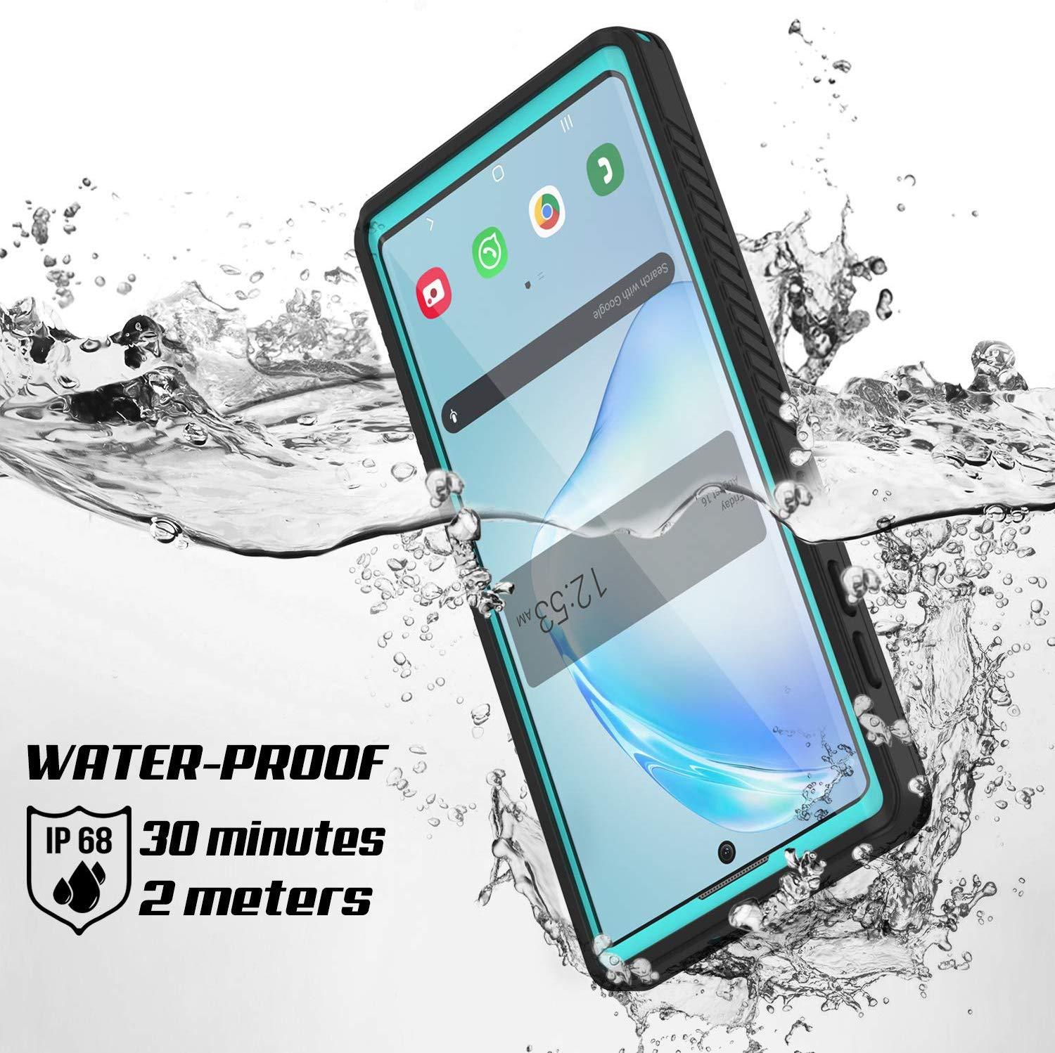 Galaxy Note 10+ Plus Case, Punkcase [Extreme Series] Armor Cover W/ Built In Screen Protector [Teal]