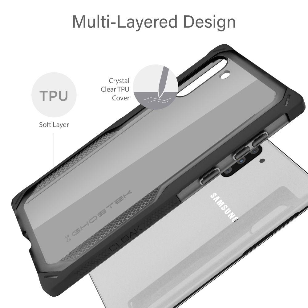 CLOAK 4 for Galaxy Note 10 Shockproof Hybrid Case [Black]