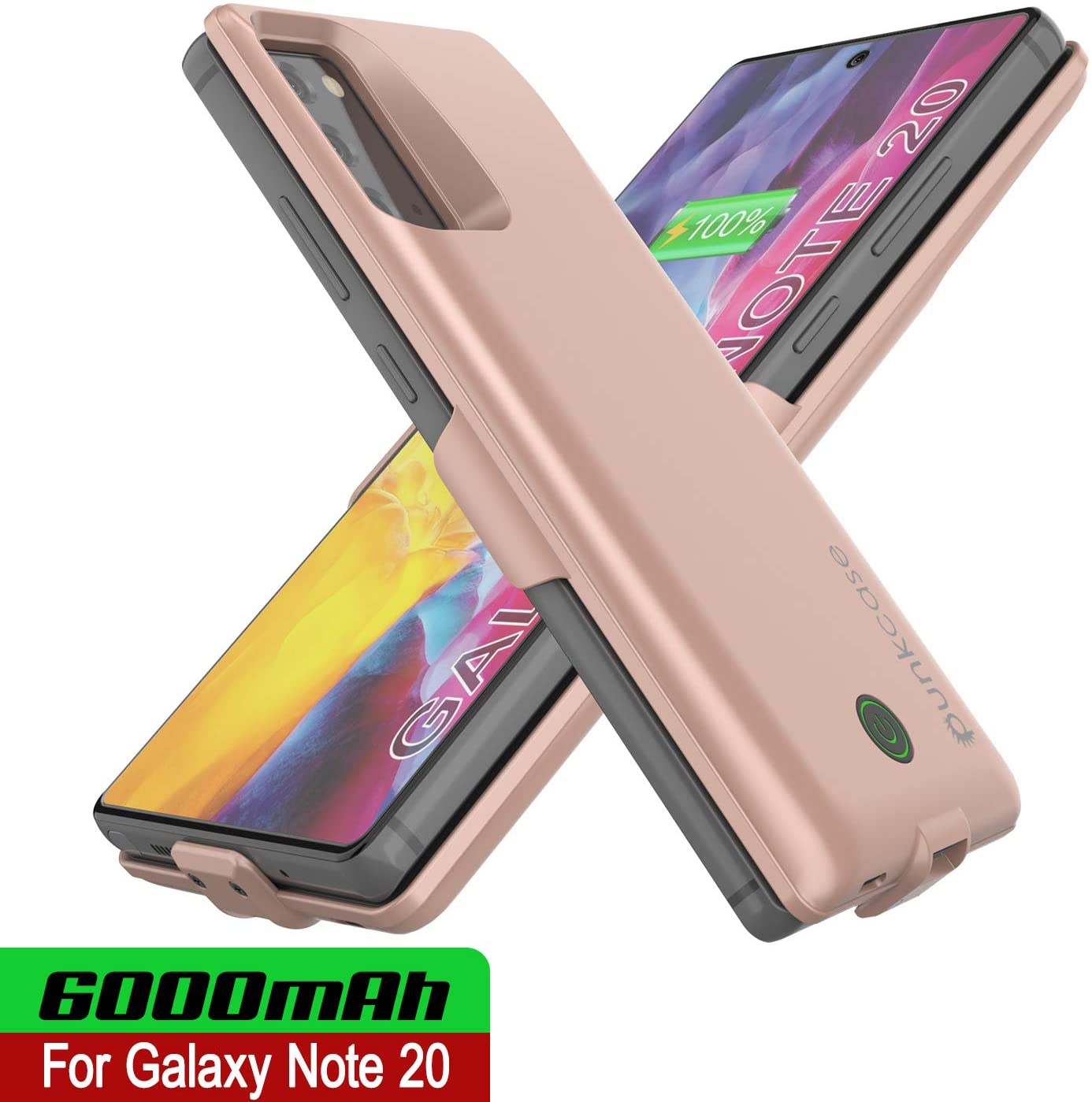 Galaxy Note 20 6000mAH Battery Charger PunkJuice 2.0 Slim Case [Rose-Gold]
