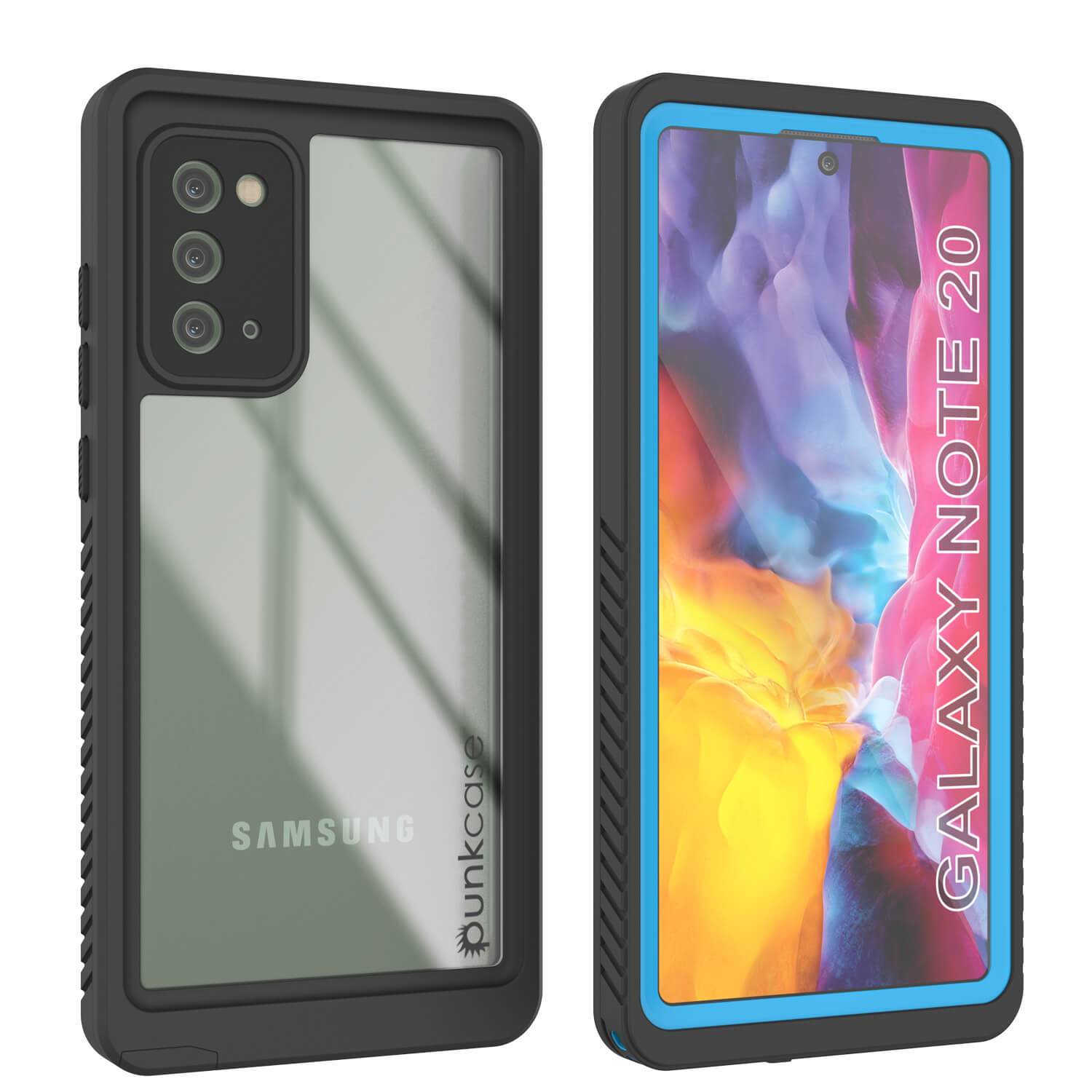 Galaxy Note 20 Case, Punkcase [Extreme Series] Armor Cover W/ Built In Screen Protector [Light Blue]