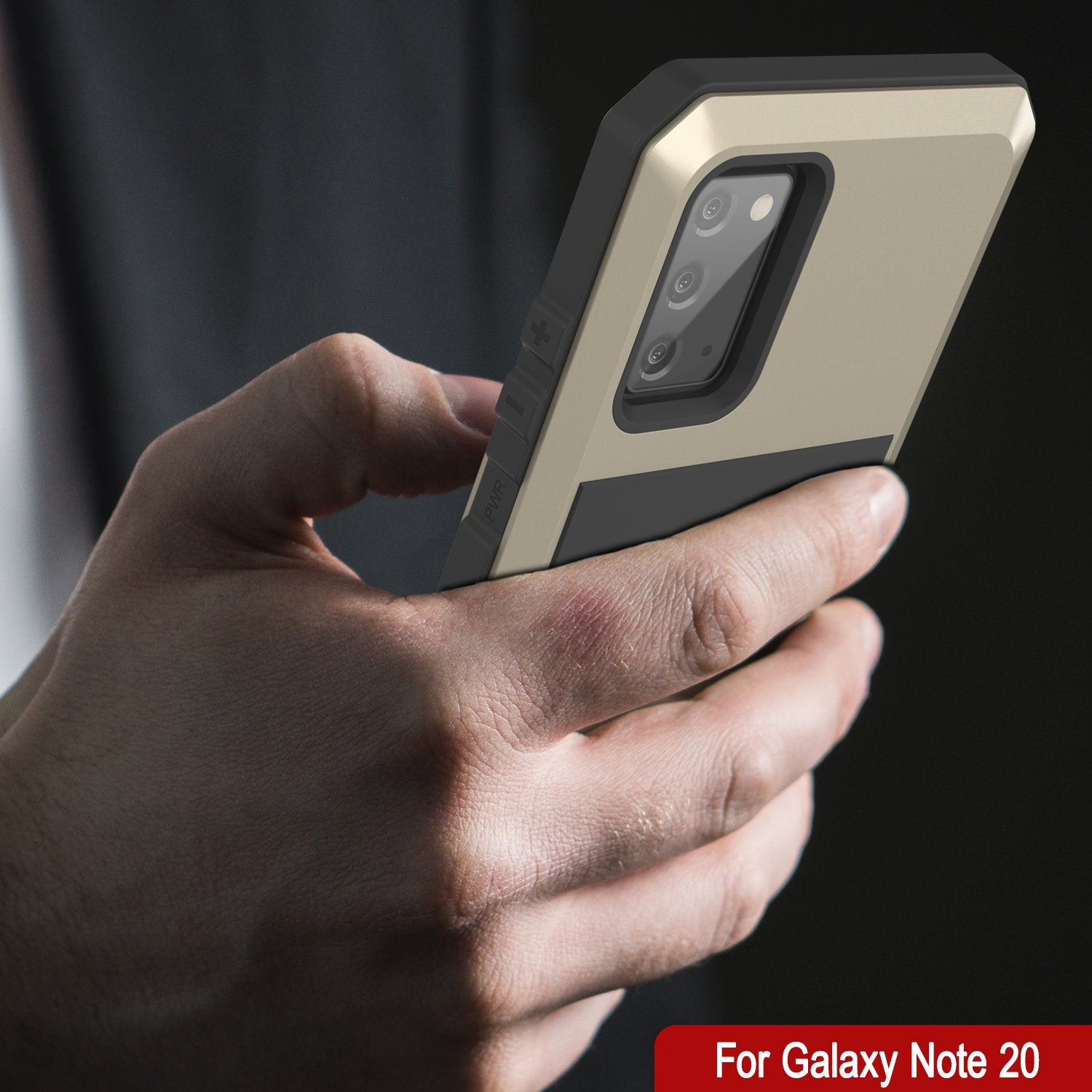 Galaxy Note 20  Case, PUNKcase Metallic Gold Shockproof  Slim Metal Armor Case [Gold]