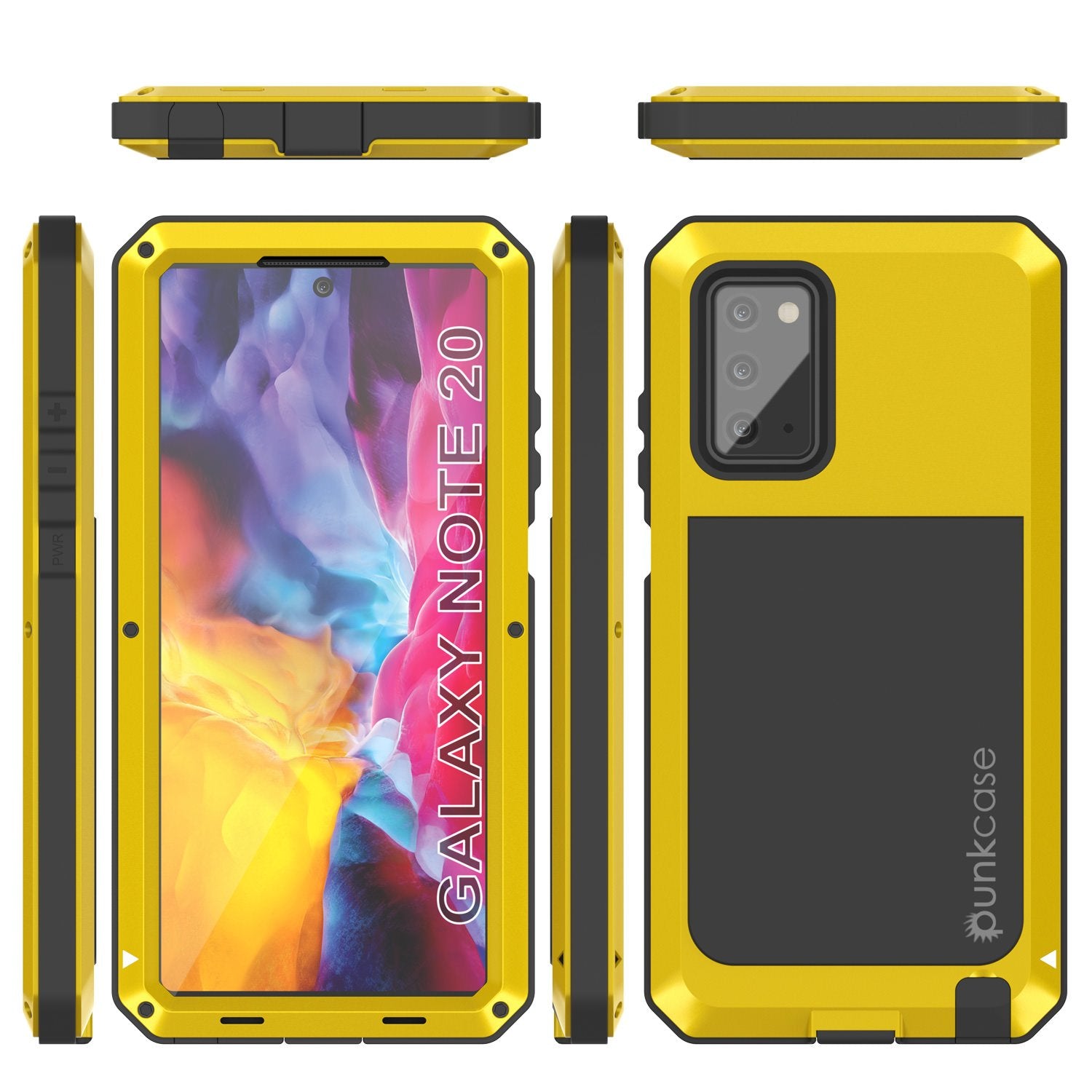 Galaxy Note 20  Case, PUNKcase Metallic Neon Shockproof  Slim Metal Armor Case [Neon]