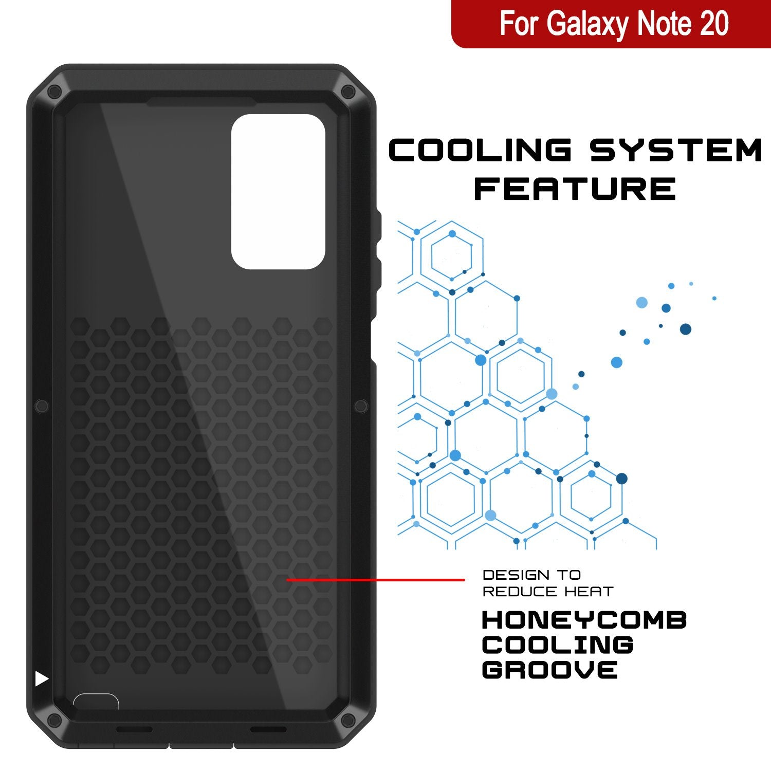 Galaxy Note 20 Ultra Case, PUNKcase Metallic Black Shockproof  Slim Metal Armor Case [Black]