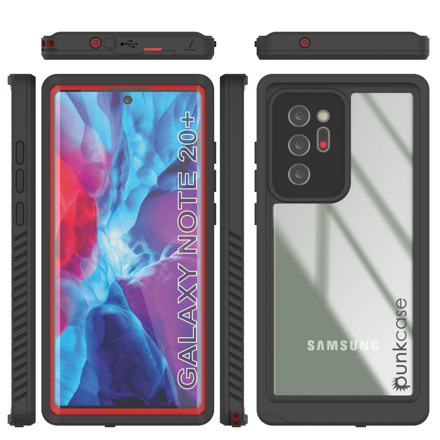 Galaxy Note 20 Ultra Case, Punkcase [Extreme Series] Armor Cover W/ Built In Screen Protector [Red]