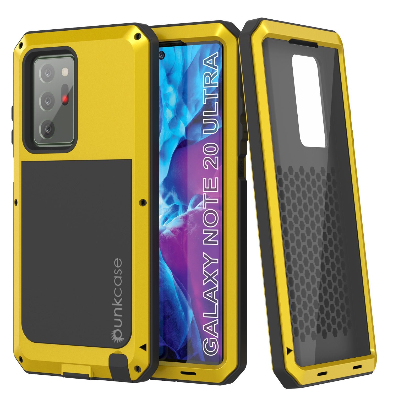 Galaxy Note 20 Ultra  Case, PUNKcase Metallic Neon Shockproof  Slim Metal Armor Case [Neon]