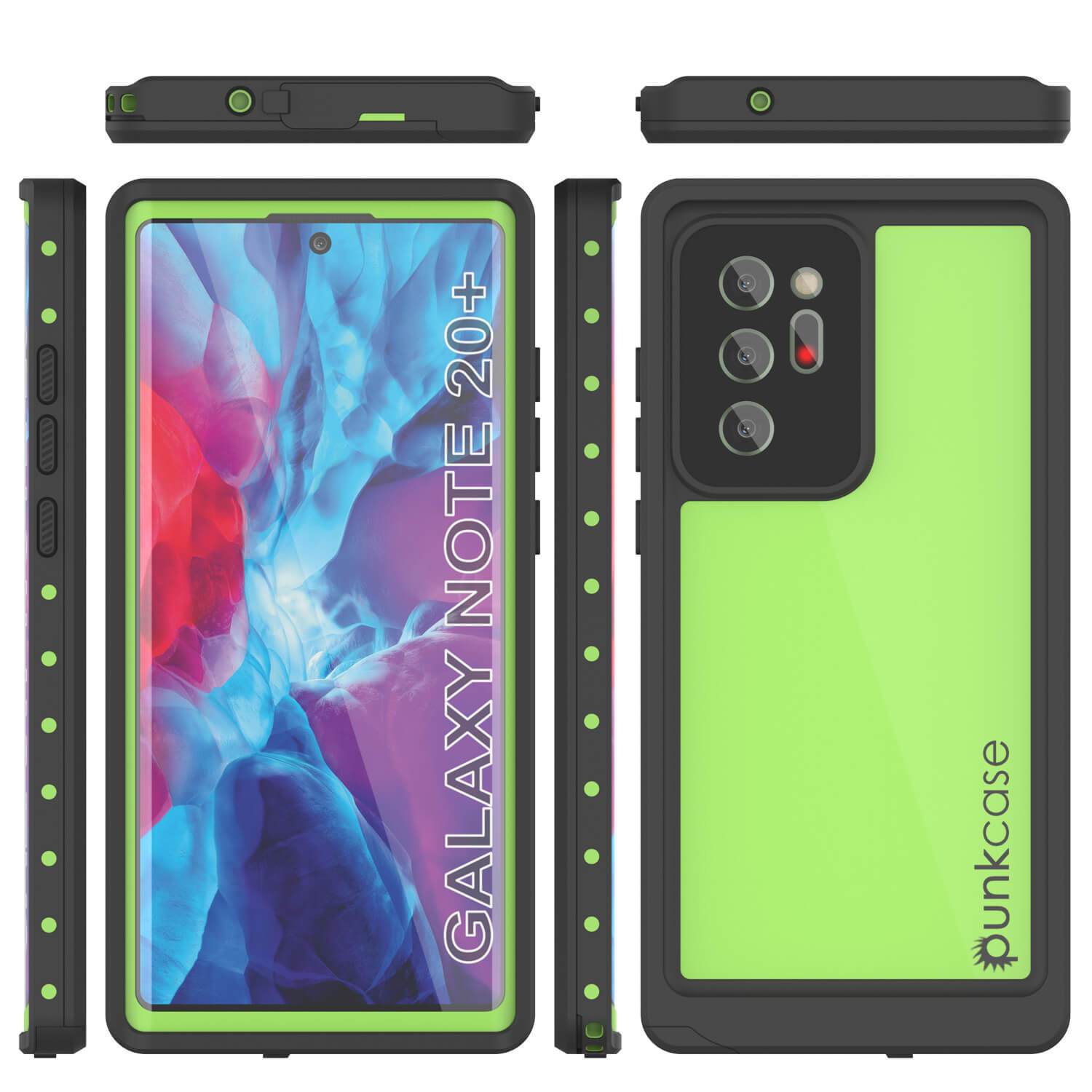 Galaxy Note 20 Ultra Waterproof Case, Punkcase Studstar Light Green Thin Armor Cover