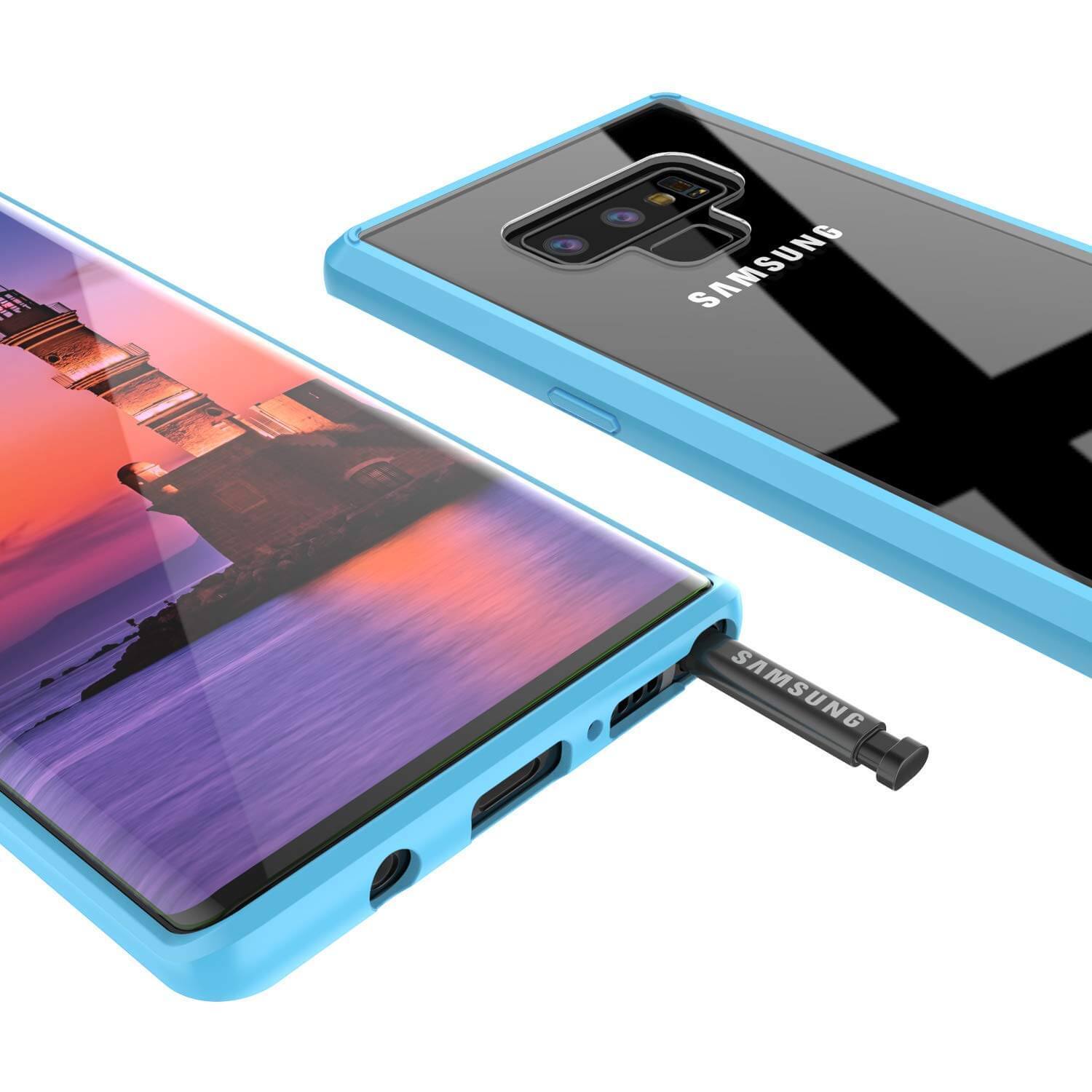 Galaxy Note 9 Punkcase Lucid-2.0 Series Slim Fit Armor Light Blue Case Cover