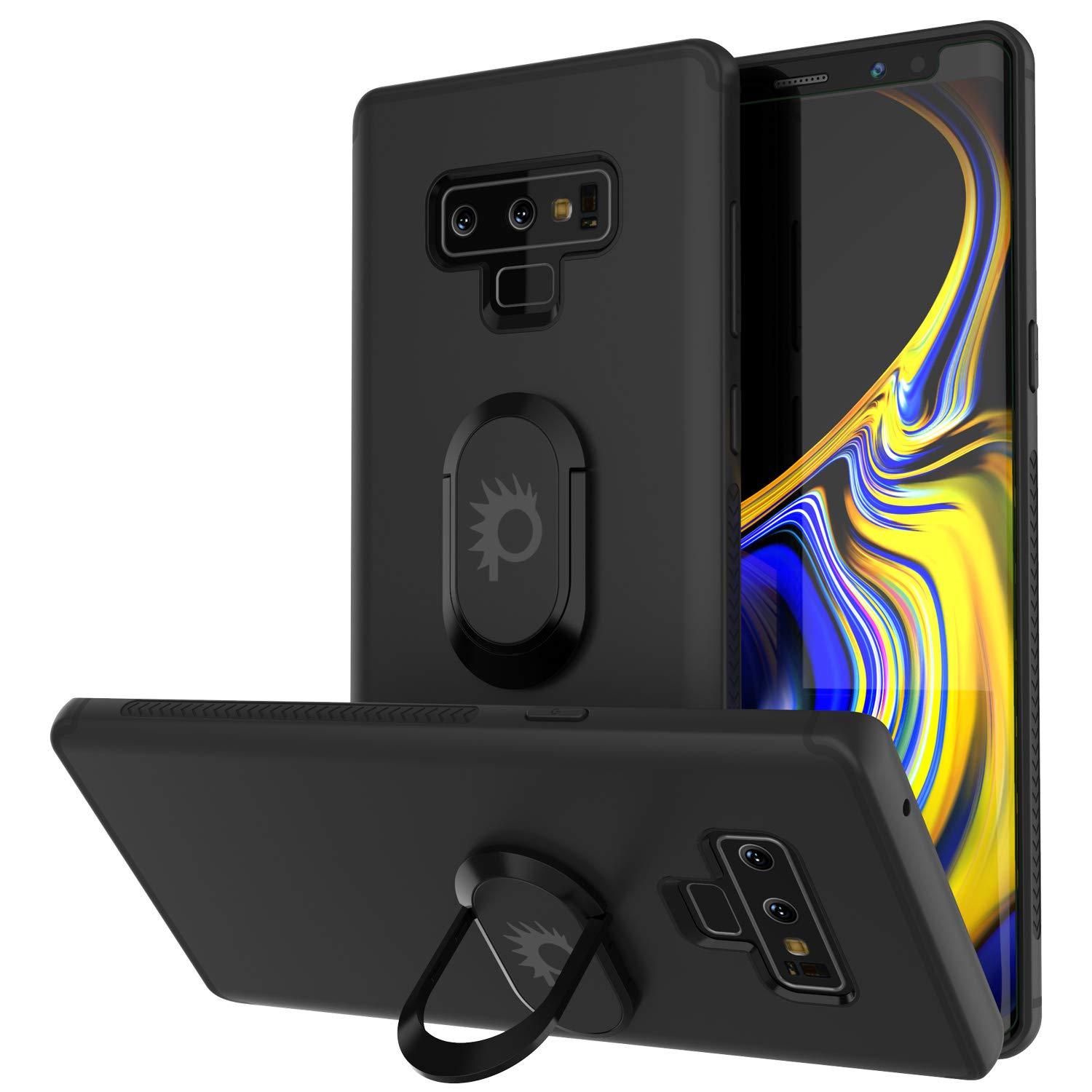 Galaxy Note 9 Case, Punkcase Magnetix  Protective TPU Cover W/ Tempered Glass Screen Protector & Kickstand [black]