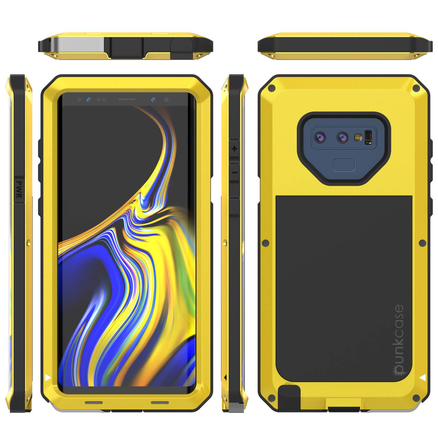 Galaxy Note 9  Case, PUNKcase Metallic Neon Shockproof  Slim Metal Armor Case [Neon]