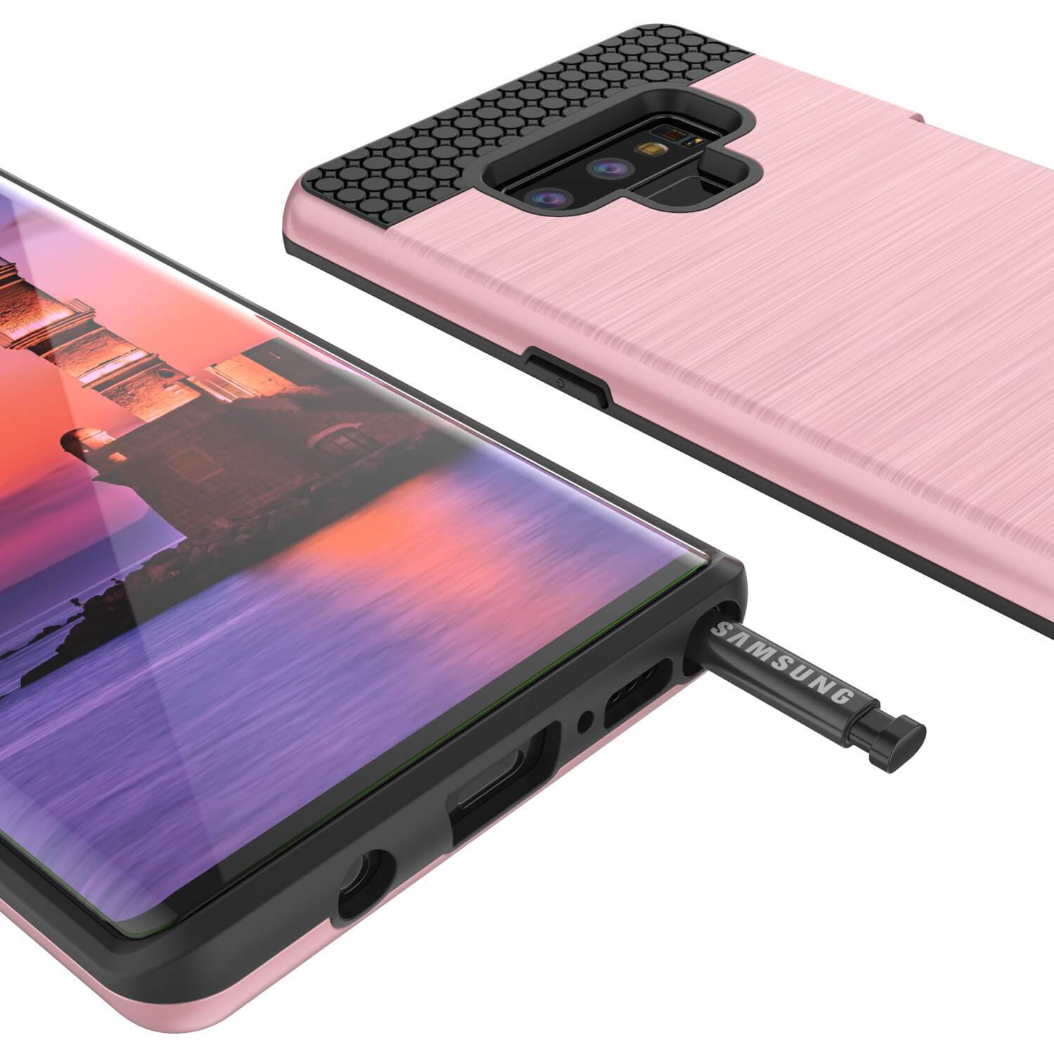 Galaxy Note 9 Case, Punkcase [SLOT Series] Slim Fit Cover [Rose Gold]