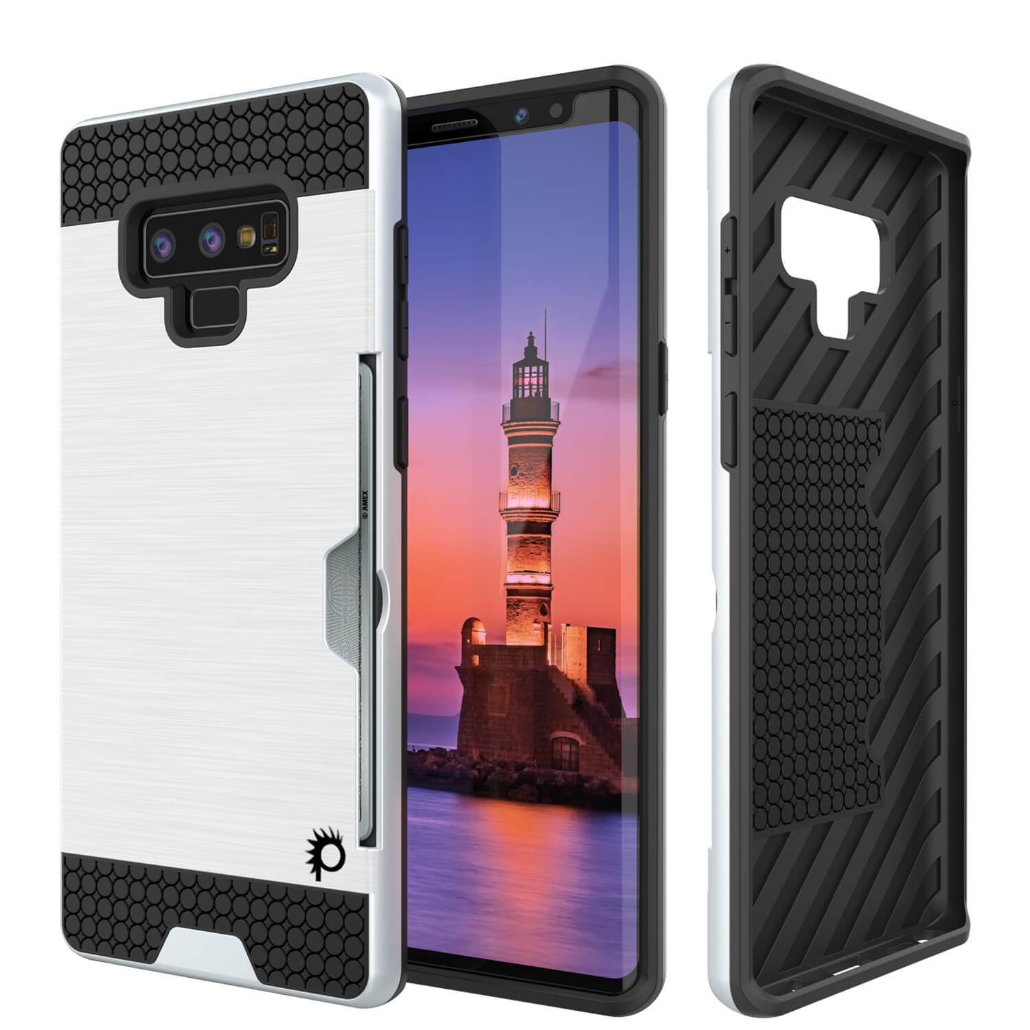 Galaxy Note 9 Case, Punkcase [SLOT Series] Slim Fit Cover [White]