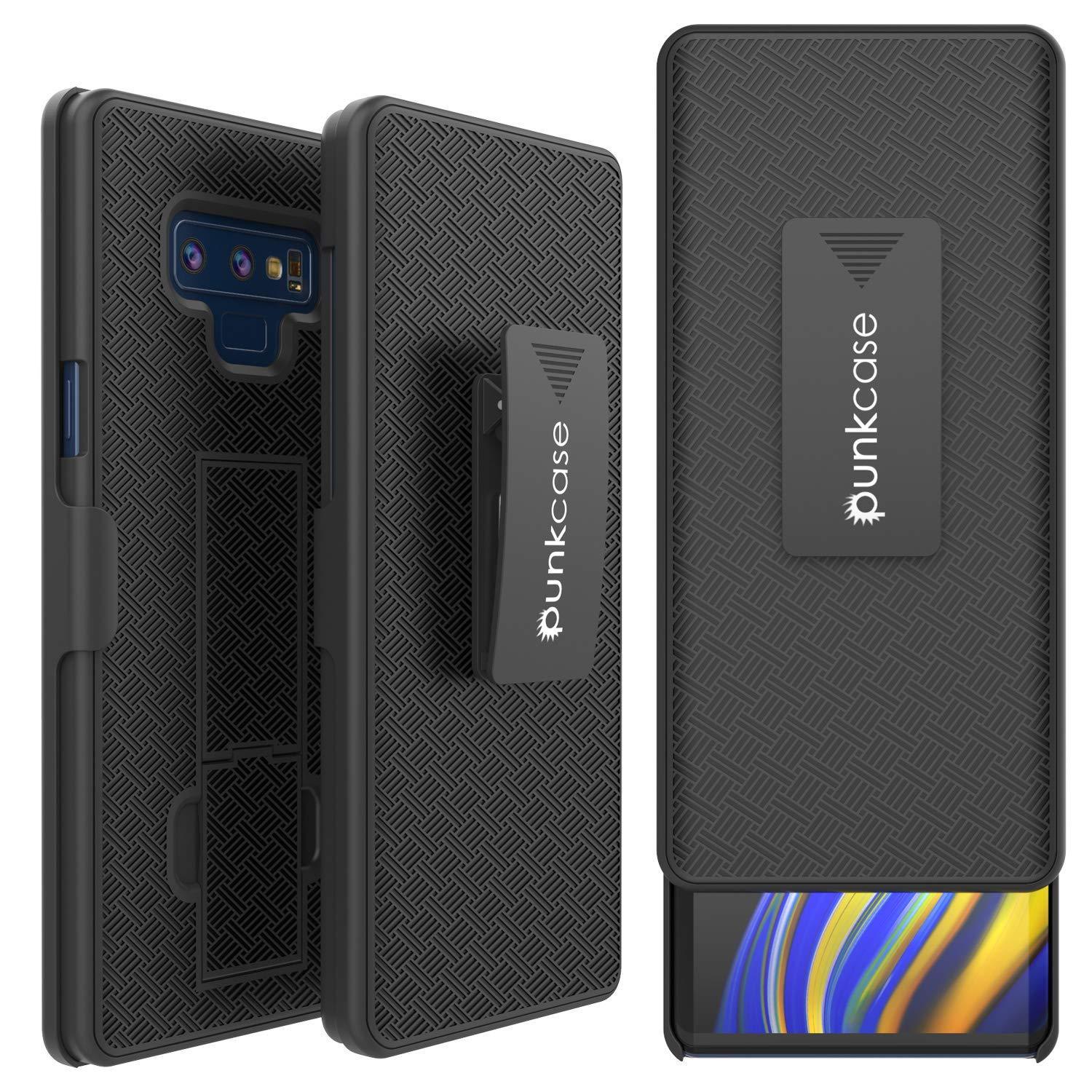 PunkCase Galaxy Note 10 Case with Screen Protector, Holster Belt Clip & Built-in Kickstand [Black]