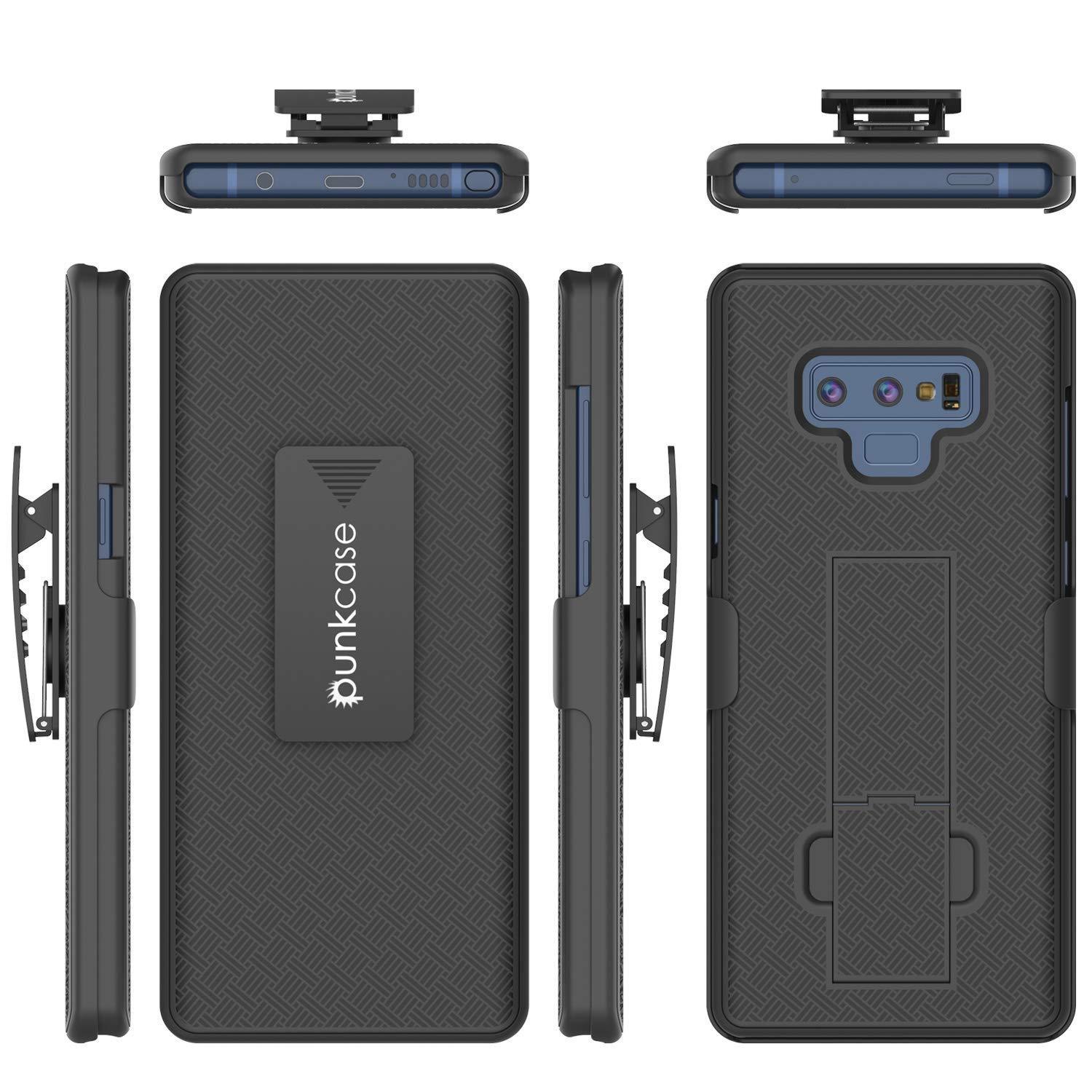 PunkCase Galaxy Note 10 Case with Screen Protector, Holster Belt Clip & Built-in Kickstand [Black]