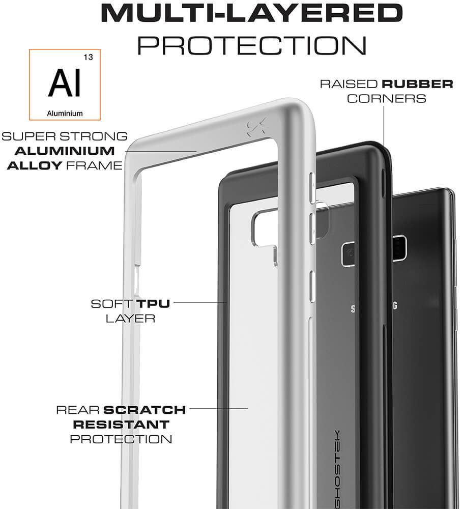 Galaxy Note 9, Ghostek Atomic Slim Case Full Body TPU [Shockproof] | Gold