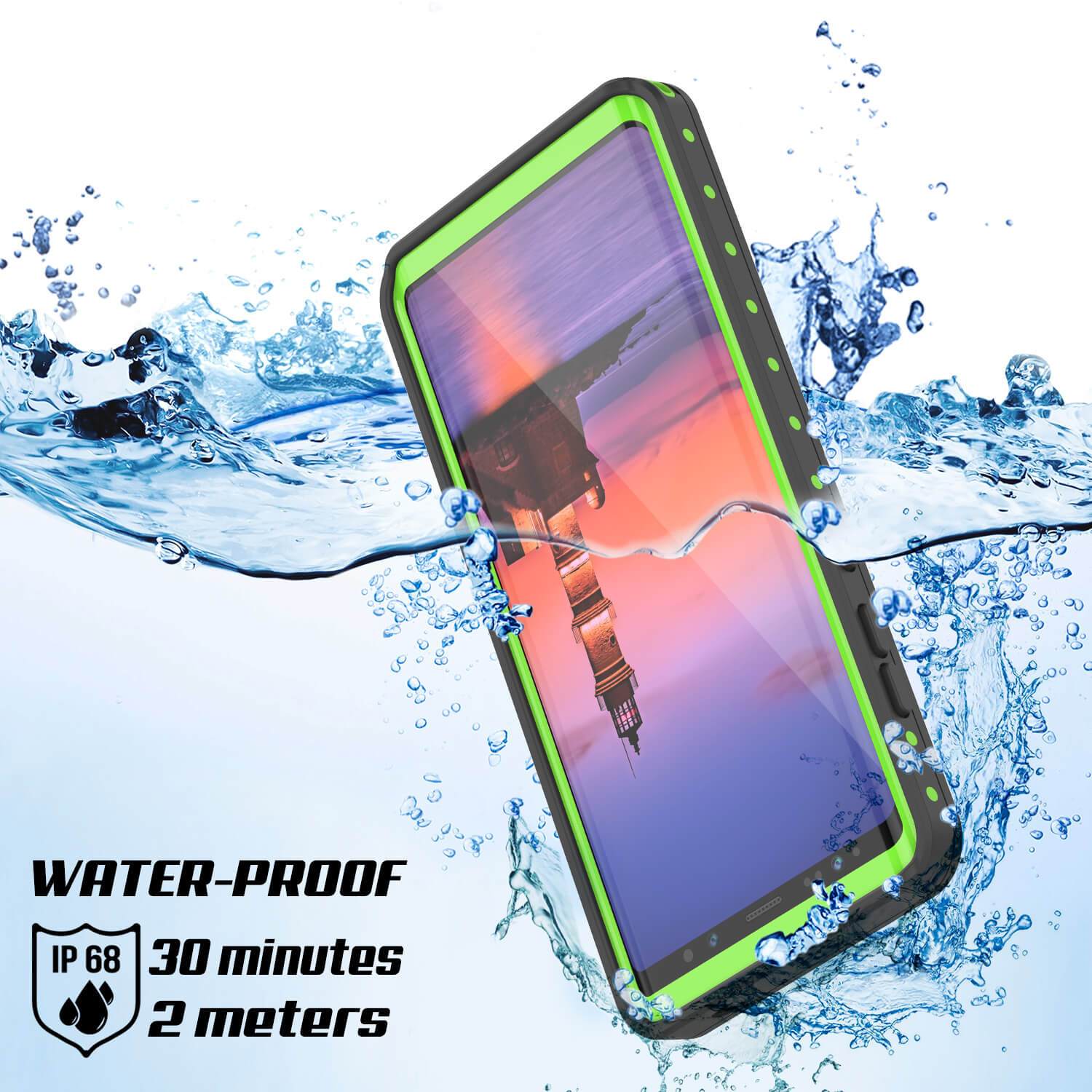 Galaxy Note 9 Waterproof PunkCase StudStar [Light Green] Thin 6.6ft