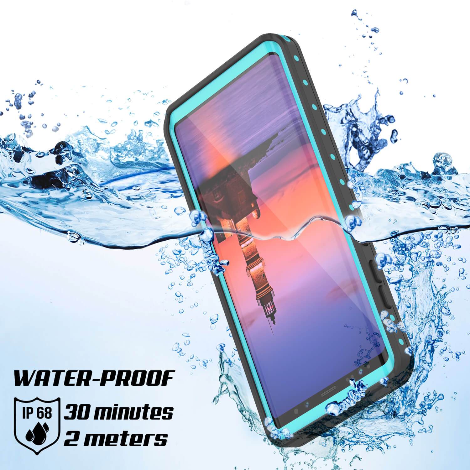 Galaxy Note 9 Waterproof Case PunkCase StudStar [Teal] Thin 6.6ft