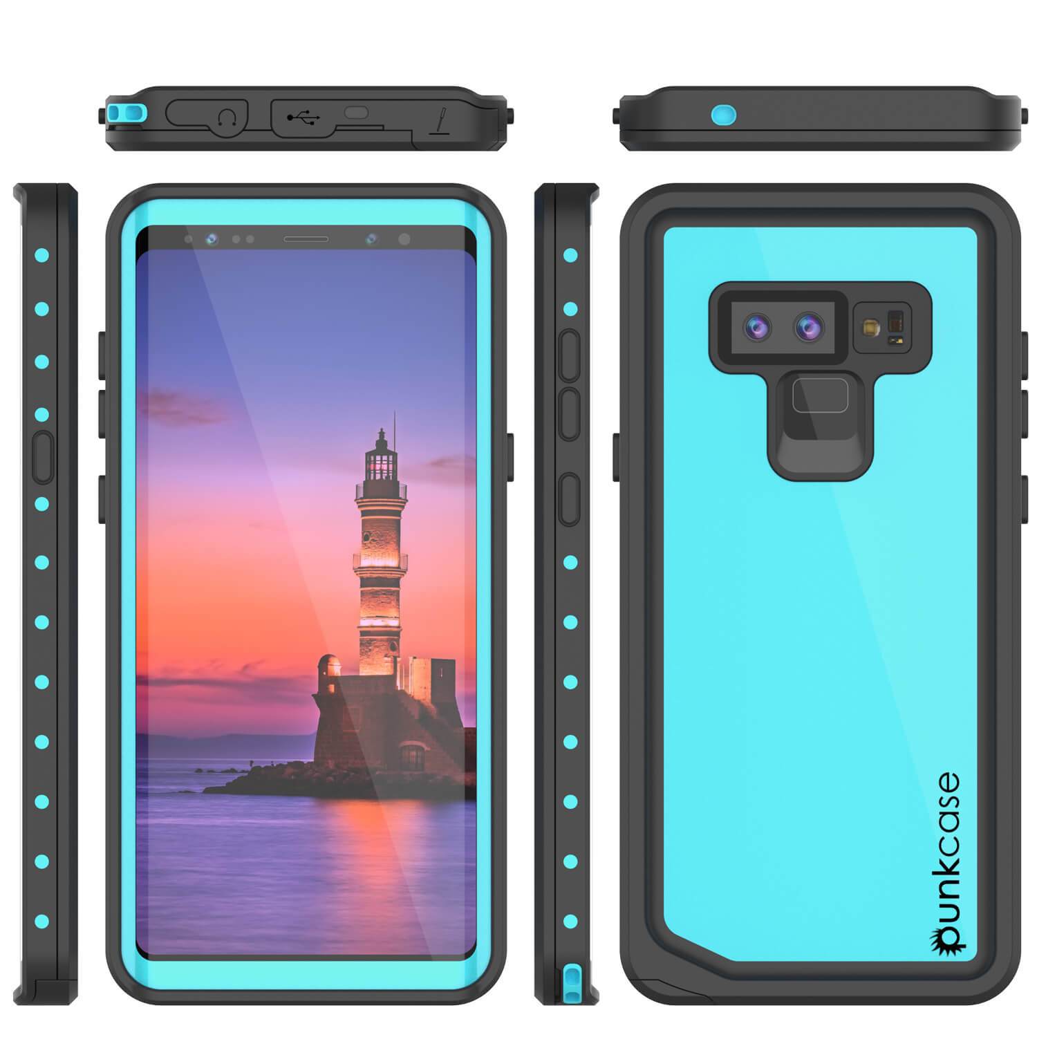 Galaxy Note 9 Waterproof Case PunkCase StudStar [Teal] Thin 6.6ft