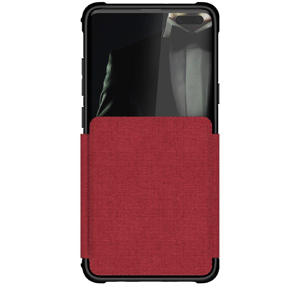 EXEC 3 for Galaxy S10 5G Leather Flip Wallet Case [Red]
