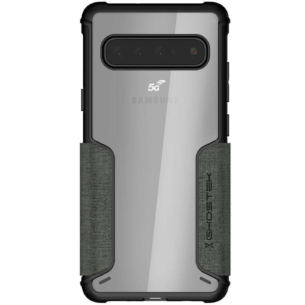 EXEC 3 for Galaxy S10 5G Leather Flip Wallet Case [Grey]