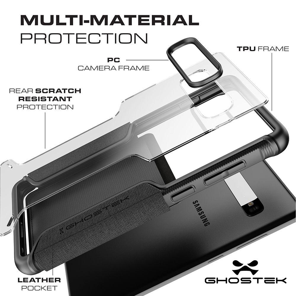 EXEC 3 for Galaxy S10 5G Leather Flip Wallet Case [Black]
