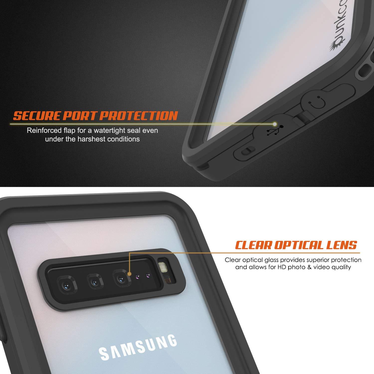 Galaxy S10 5G Waterproof Case PunkCase StudStar Clear Thin 6.6ft Underwater IP68 Shock/Snow Proof