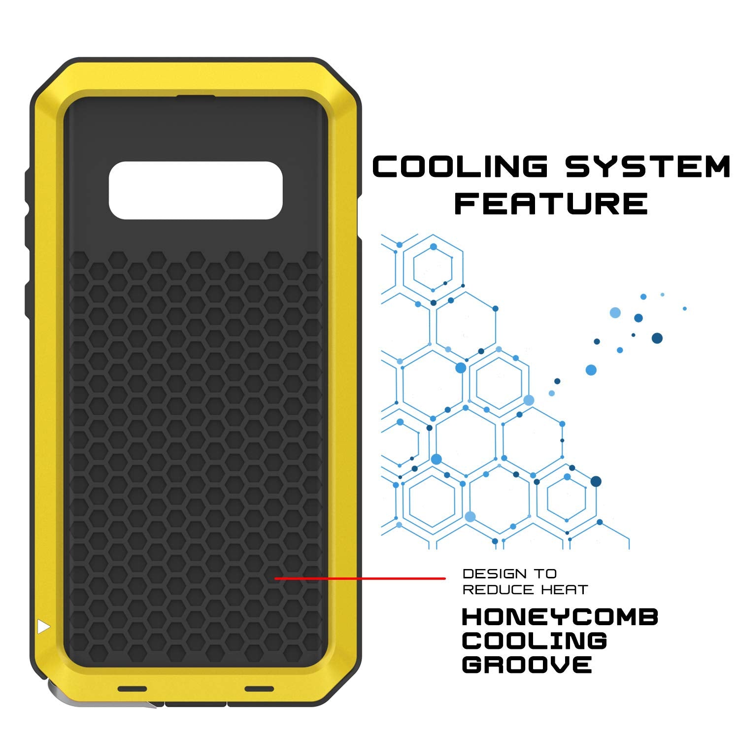 Galaxy S10 Metal Case, Heavy Duty Military Grade Rugged Armor Cover [Neon]