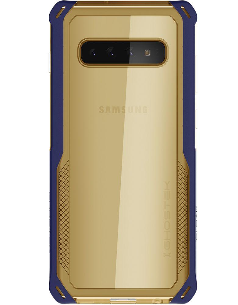 Galaxy S10+ Plus Clear Protective Case | Cloak 4 Series [Blue/Gold]