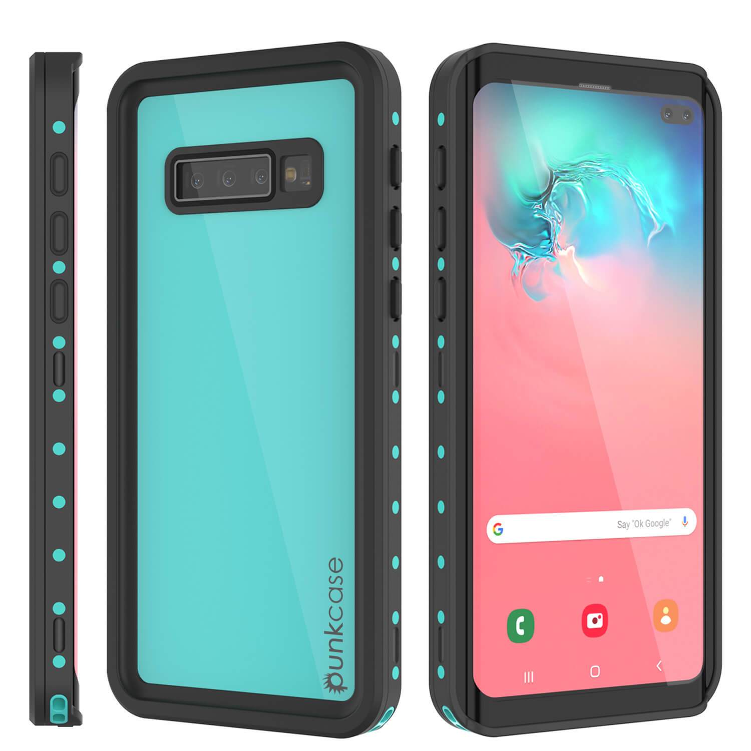 Galaxy S10+ Plus Waterproof Case PunkCase StudStar Teal Thin 6.6ft Underwater IP68 Shock/Snow Proof