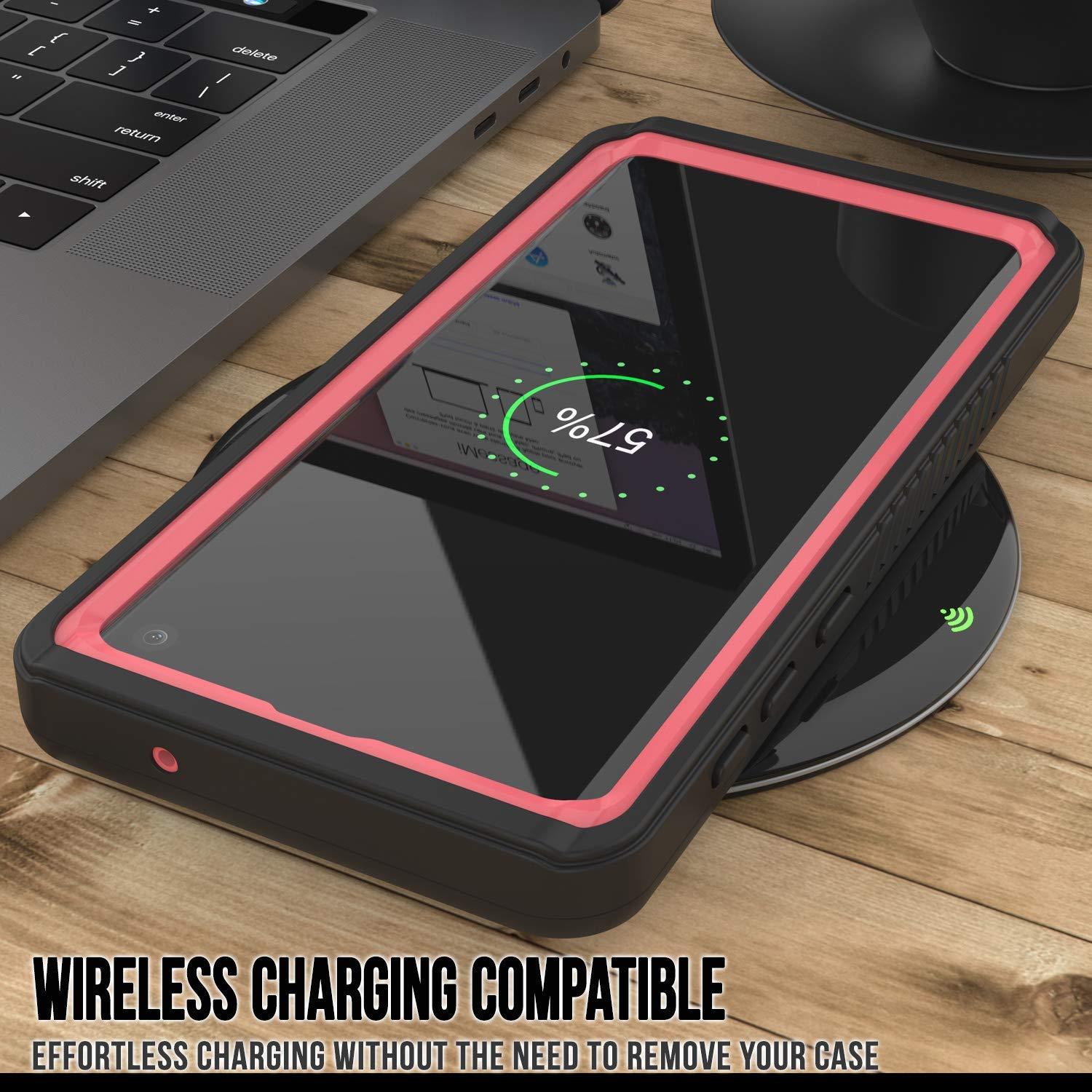 Galaxy S10+ Plus Water/Shock/Snowproof Slim Screen Protector Case [Pink]