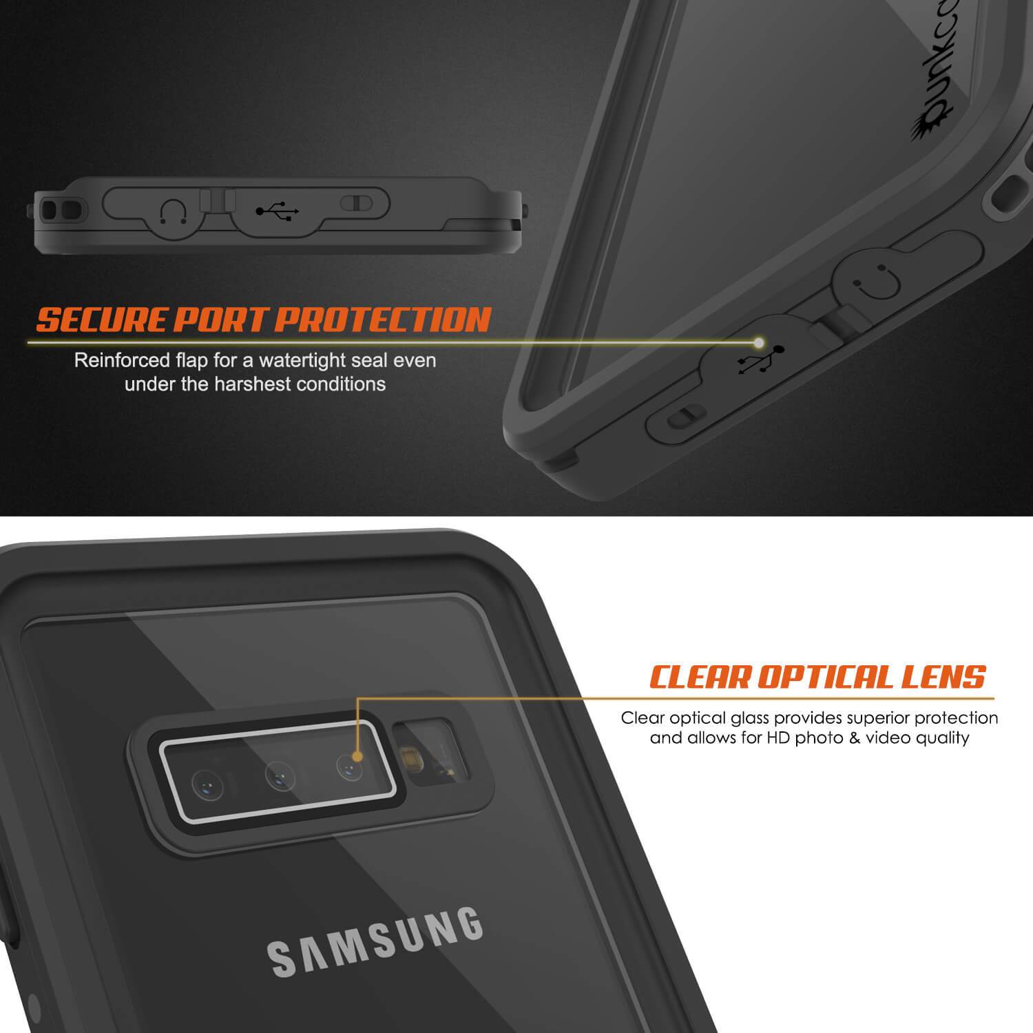 Galaxy S10 Waterproof Case PunkCase StudStar Clear Thin 6.6ft Underwater IP68 Shock/Snow Proof