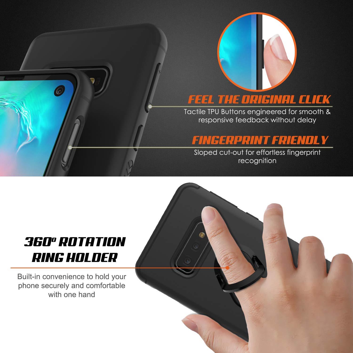 Galaxy S10e Case, Punkcase Magnetix Protective TPU Cover W/ Kickstand, Sceen Protector[Black]