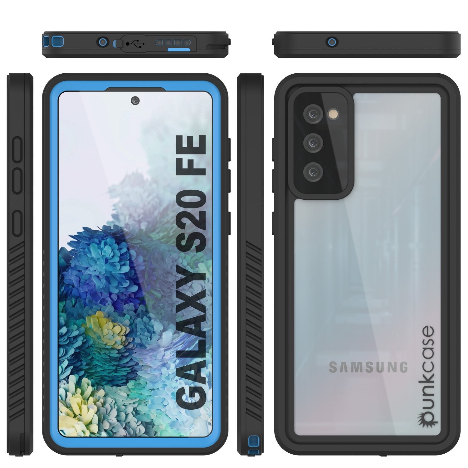 Galaxy S20 FE Water/Shock/Snow/dirt proof [Extreme Series] Slim Case [Light Blue]