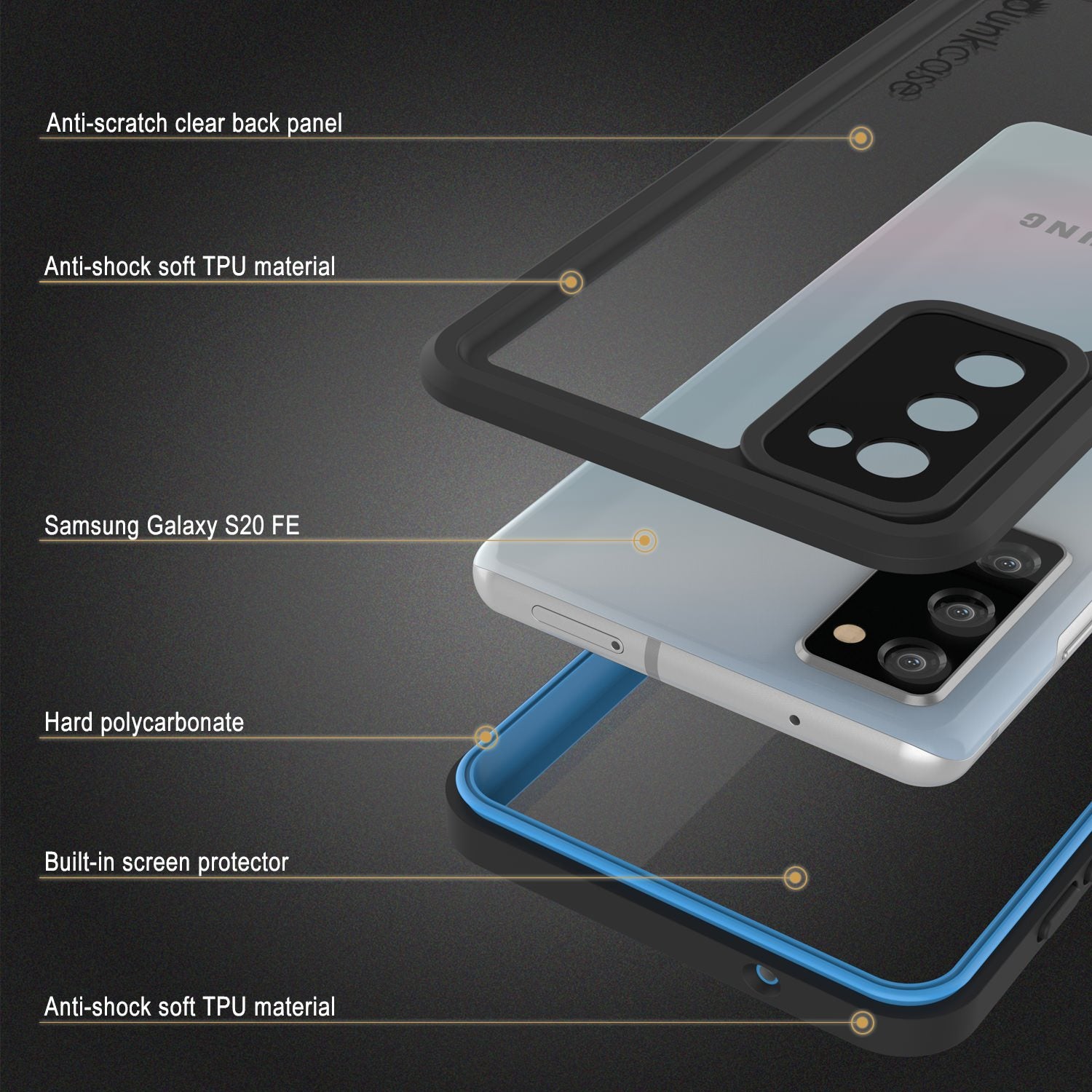 Galaxy S20 FE Water/Shock/Snow/dirt proof [Extreme Series] Slim Case [Light Blue]