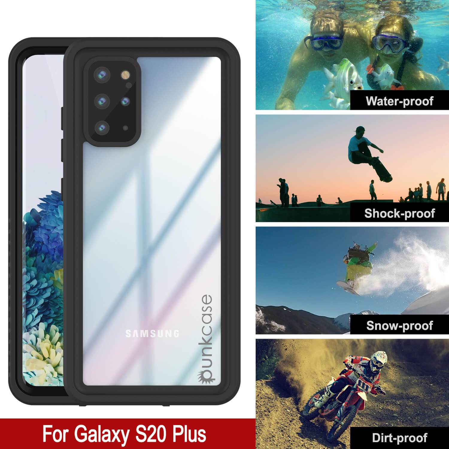 Galaxy S20+ Plus Water/Shockproof [Extreme Series] With Screen Protector Case [Black]