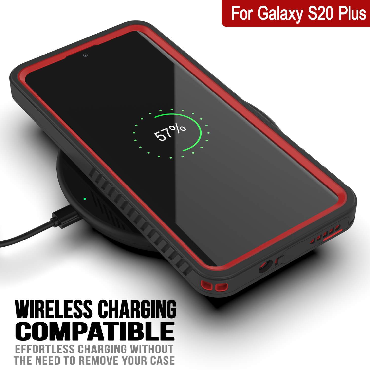 Galaxy S20+ Plus Water/Shock/Snowproof [Extreme Series] Slim Screen Protector Case [Red]
