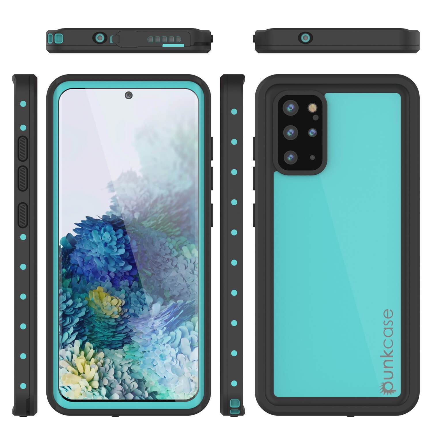 Galaxy S20+ Plus Waterproof Case PunkCase StudStar Teal Thin 6.6ft Underwater IP68 Shock/Snow Proof