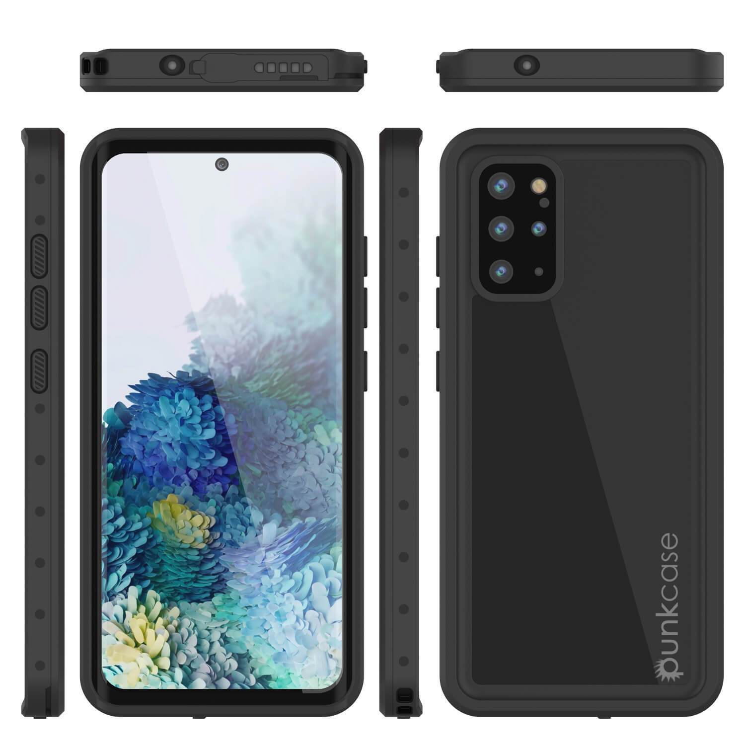 Galaxy S20+ Plus Waterproof Case PunkCase StudStar Black Thin 6.6ft Underwater IP68 Shock/Snow Proof