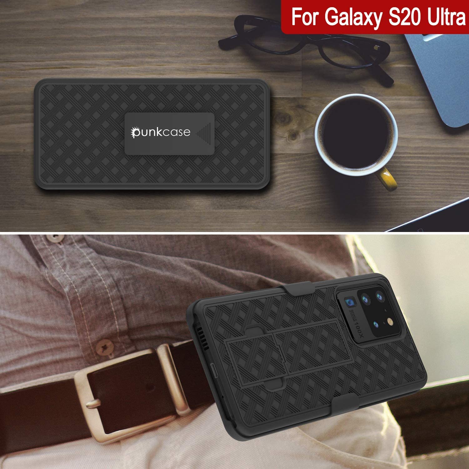 Galaxy S24 Ultra Case, Punkcase Holster Belt Clip With Screen Protector [Yellow]
