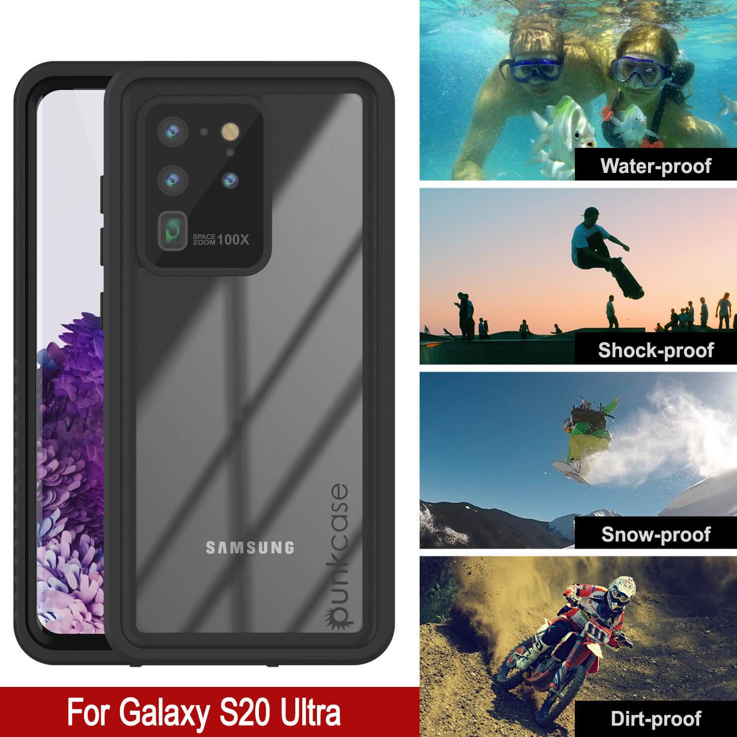Galaxy S20 Ultra Water/Shockproof [Extreme Series] With Screen Protector Case [Black]